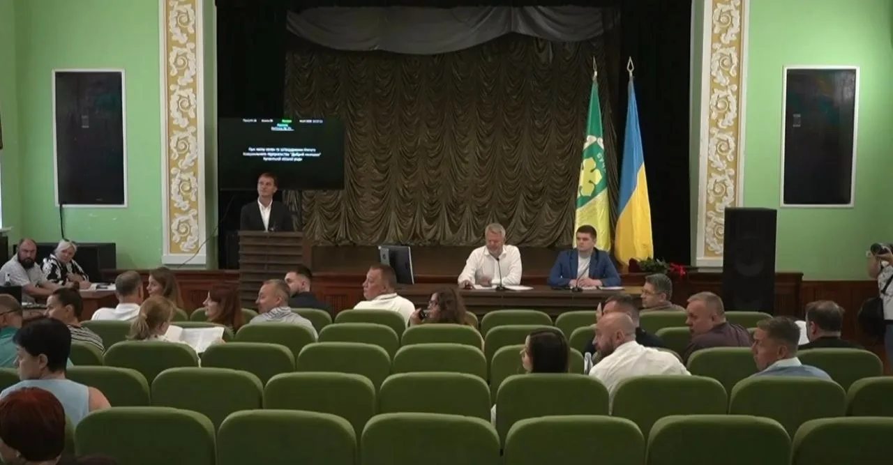 The 91st session of Bucha City Council, where the reorganisation of the municipal enterprises was announced. Photo: Bucha City Council