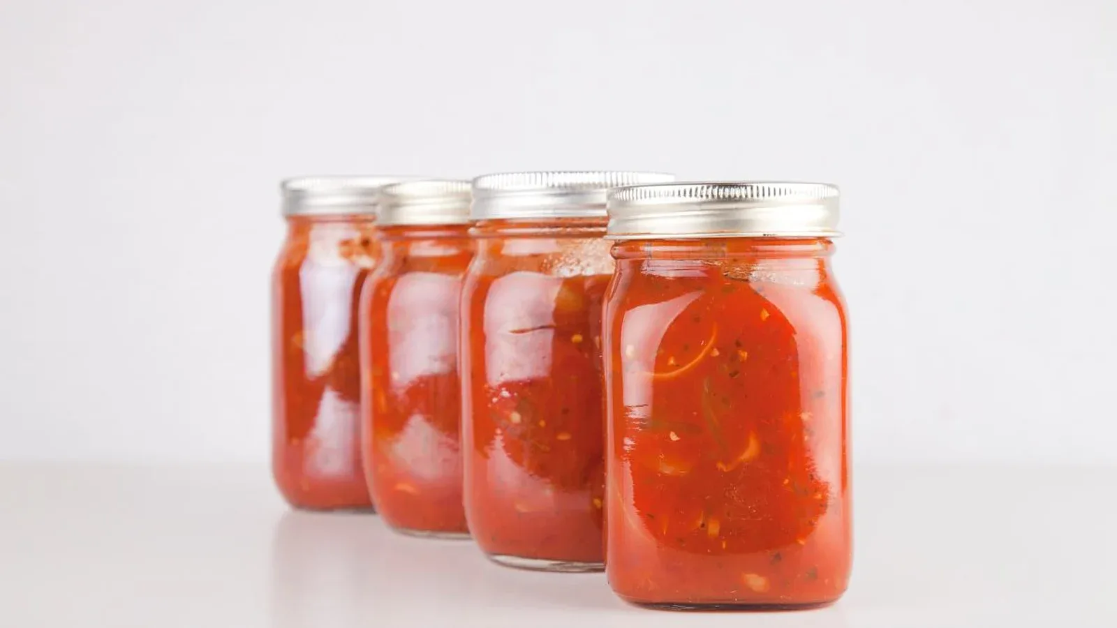 The finished sauce is poured hot into sterilised jars. Photo: Sonia Dubois, iStock