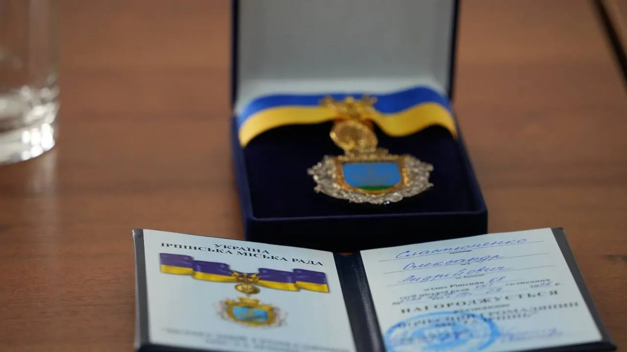 The Irpin City Council session where the honorary citizenship was awarded. Photo: Irpin City Council
