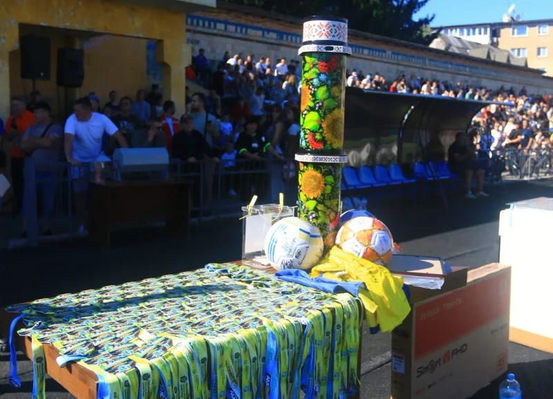 Charity auction lots before the match in Lubny