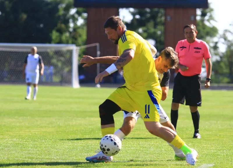 The stands of the Lubny stadium during the match