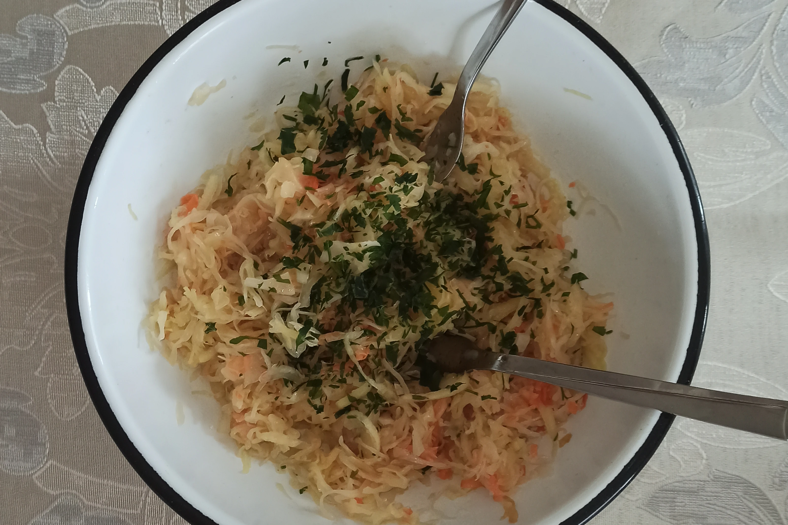 Sauerkraut and carrot salad