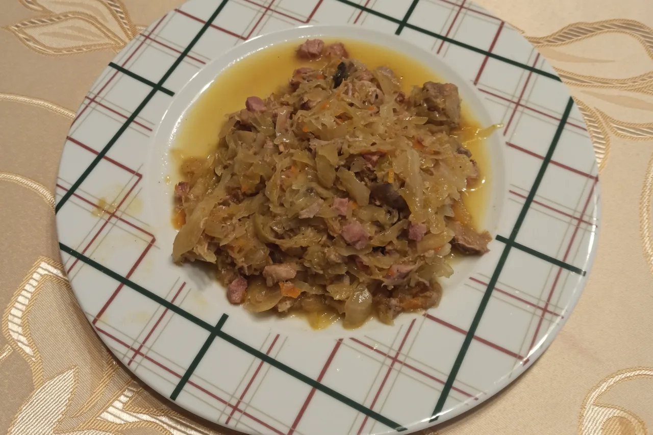Bigos on a plate
