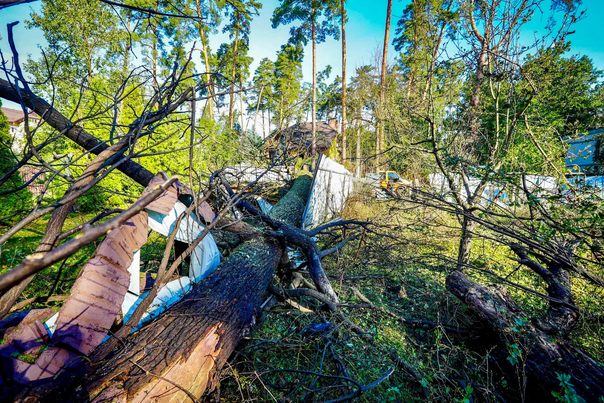 The aftermath of the night attack in Bucha