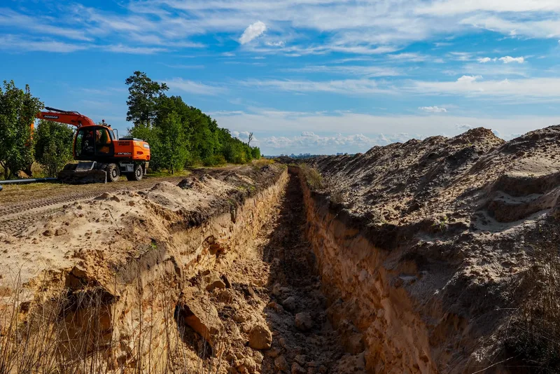 Open photo full screen A trench for the water main