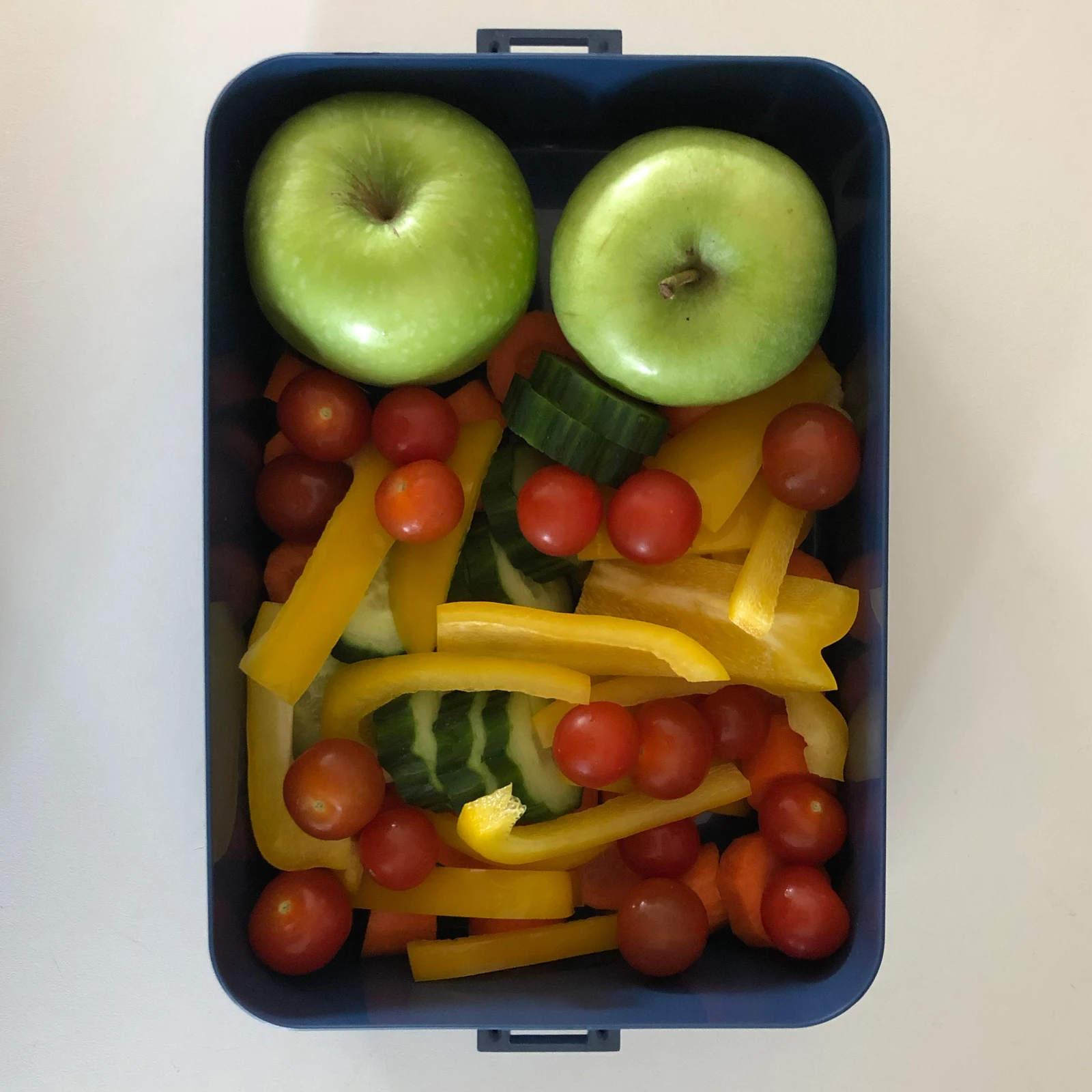 A lunch box with a meal. Illustrative photo