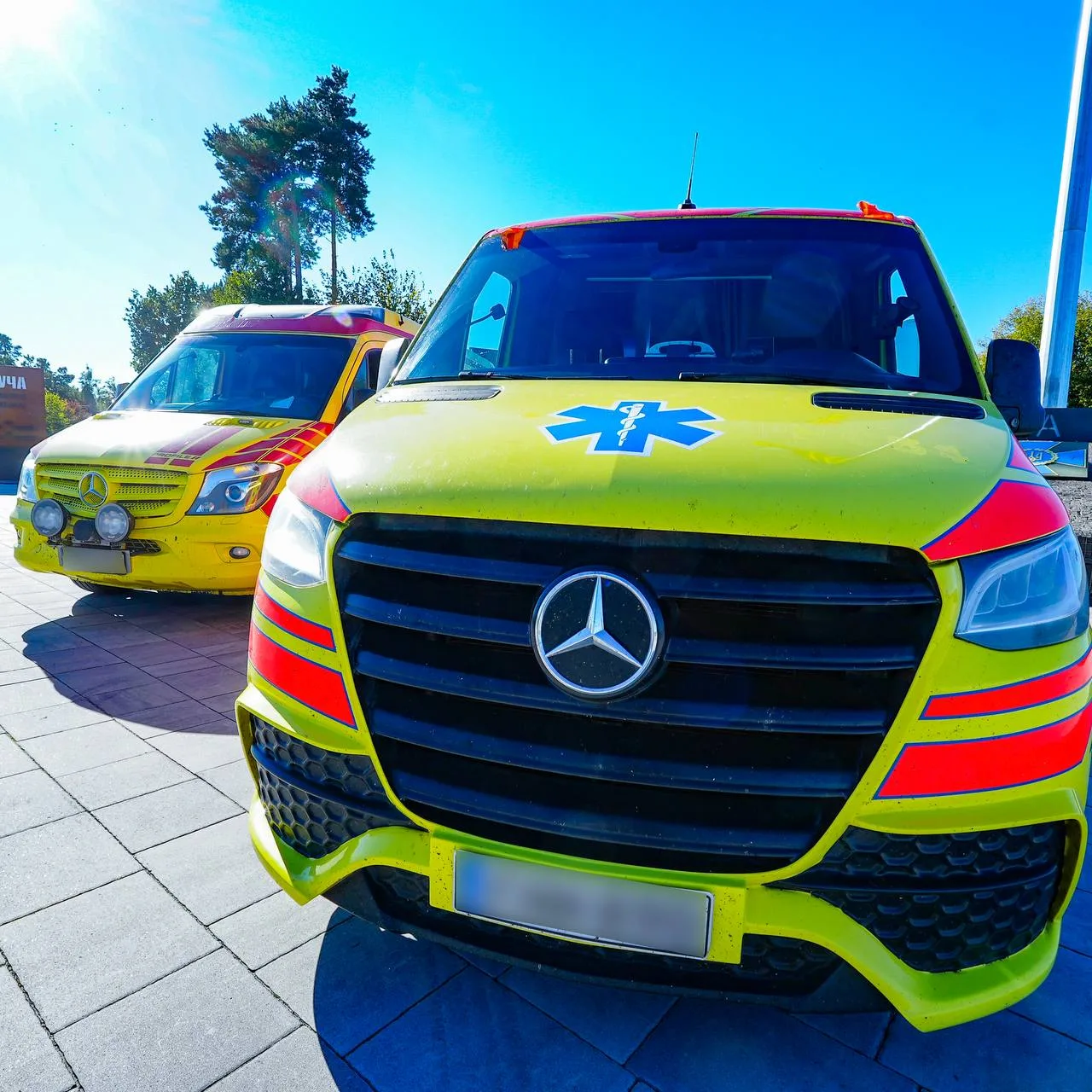 The ambulances handed over by the IRR-TV foundation from Kerava