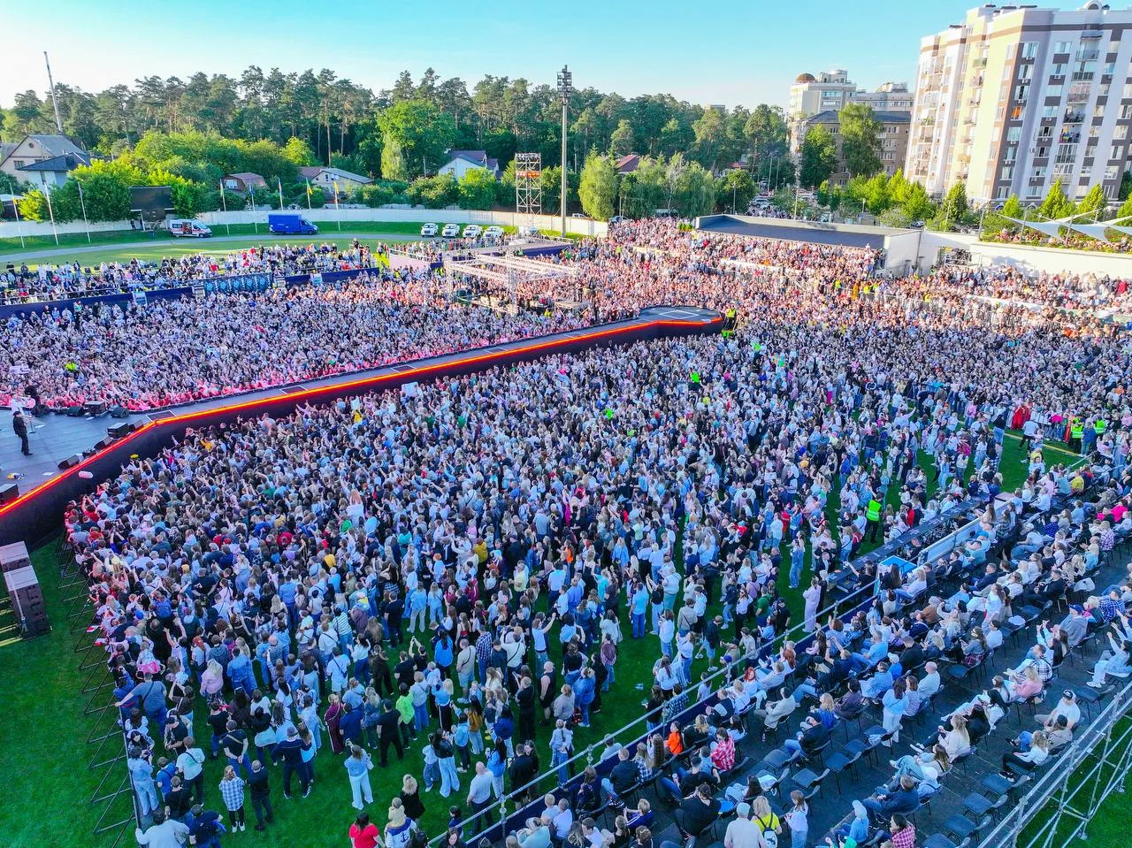The crowd at the concert