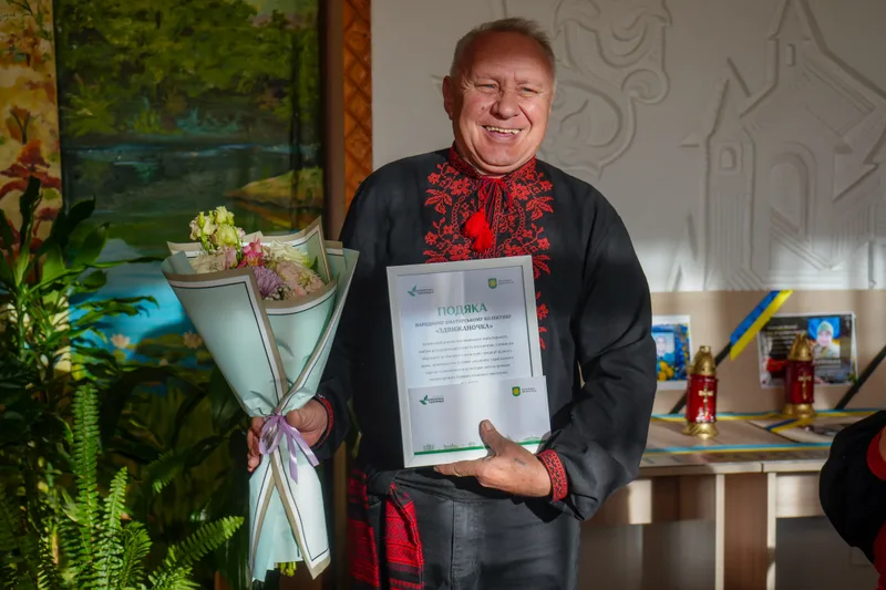 A certificate of gratitude for the Zdvyzhanochka ensemble