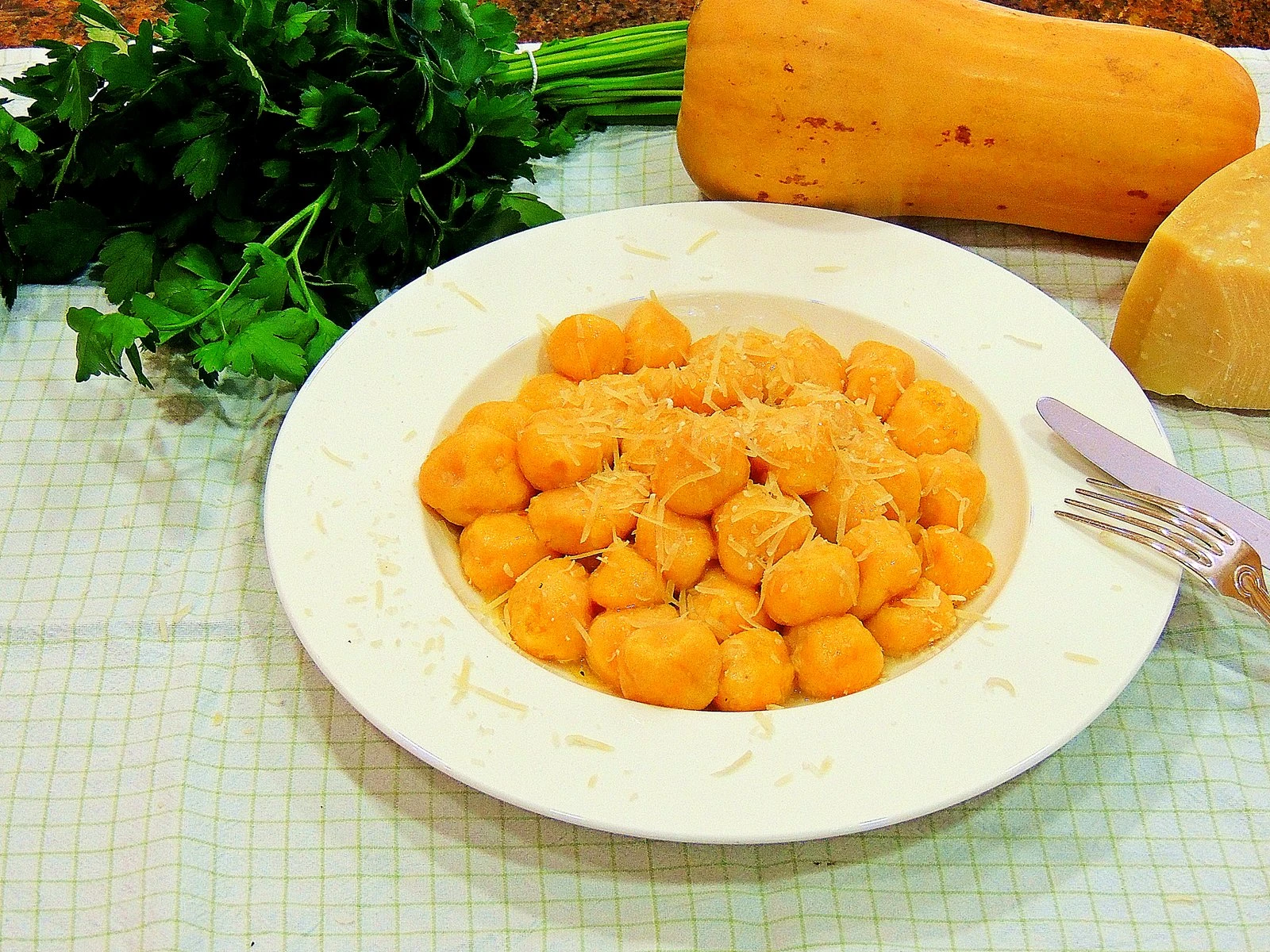 Pumpkin gnocchi with Parmesan