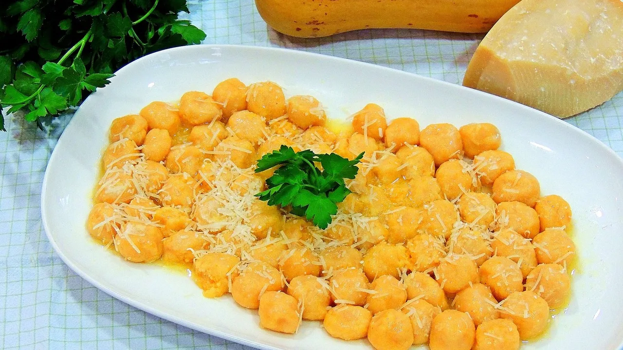 Pumpkin gnocchi with Parmesan
