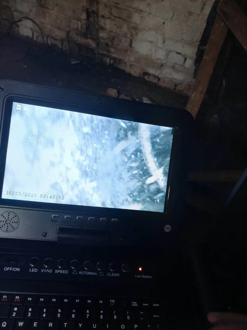 The camera image on the monitor