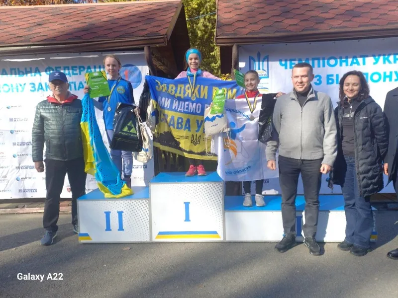 Athletes on the podium in Khust